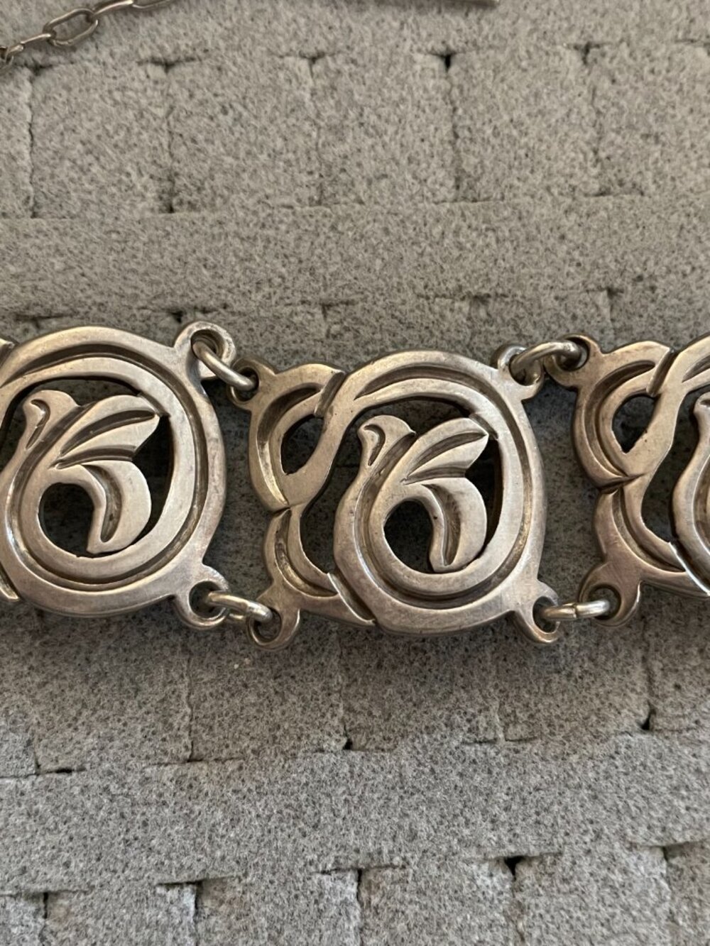 Vintage Sterling Silver Bracelet Taxco 980 62 grams RARE 7" 1930-40s 98% Silver - Picture 7 of 13